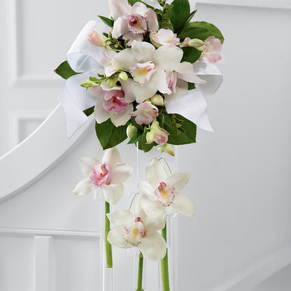 Perfect Entrance Pew Arrangement –  De Voe Floral, Lena IL